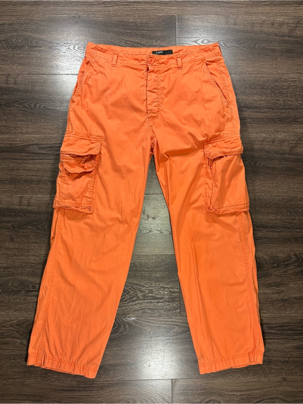 Men's Orange Cargo Pants by J. Crew Size 34x30